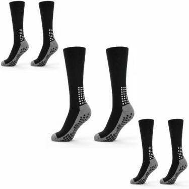 Imagem de Kit 3 Pares Meião Socks Antiderrapante Futebol Contra Torção - Areia E