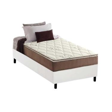 Imagem de Cama Box Solteiro: Colchão Anatômico Anjos D28/ Ag65 Star + Base Crc Courano White(88X188)