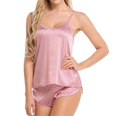 Imagem de Conjunto De Pijamas Transparentes Sexy Para Mulheres, Camisola, Shorts