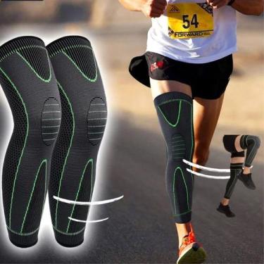 Imagem de Joelheira Meia Longa de Compressão Ajustável térmica Circulação Proteç