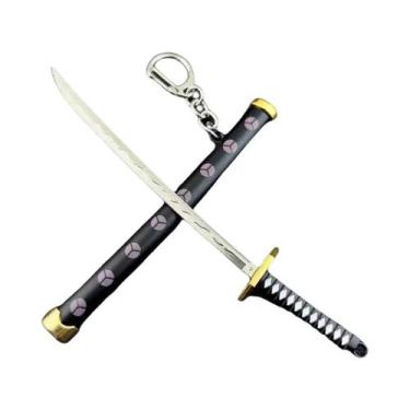 Imagem de Chaveiro De Mini Katana Roronoa Zoro Para Homens, Espada Samurai De An