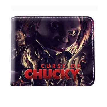 Imagem de Carteira, bolsa de moedas, couro, duas dobras, Chucky Horror Curse Ani