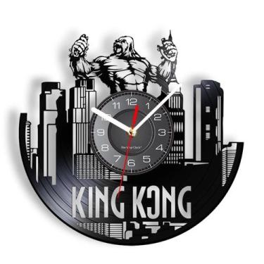 Imagem de Relógio de parede KingKong's Anime Vinyl Record 30x30cm preto - yiweis