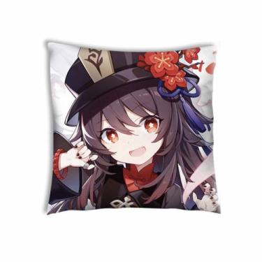 Imagem de Capa de almofada decorativa Genshins Impacts Anime 45x45cm - yiweisai