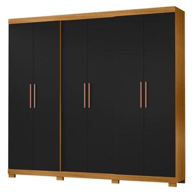 Imagem de Guarda Roupa Casal San Diego Carvalho Americano Preto - Incorplac