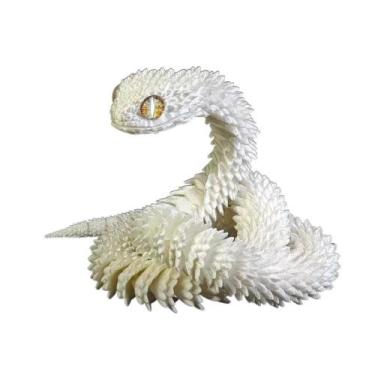 Imagem de Brinquedo Articulado Cobra 3D Realista  Flexível para Presente e Decor