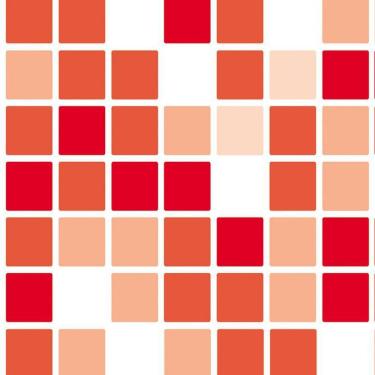 Imagem de Papel De Parede Pastilha Vermelho Laranja Branco Autocolante