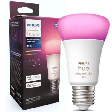 Imagem de Lampada Bulbo Philips Hue 9,5w A60 Inteligente Wifi Rgb 110v