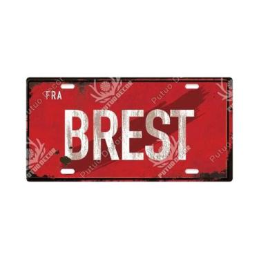 Imagem de Placa De Metal Vintage Francesa Com Tema Urbano, Letreiro De Lata Esti