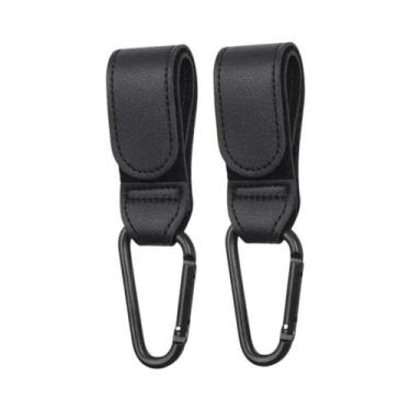 Imagem de Ganchos Ajustáveis De Couro PU Para Carrinho De Bebê (2 Peças) - Organ