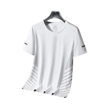 Imagem de Camiseta Masculina De Verão Para Corrida, Seda Gelada, Secagem Rápida,