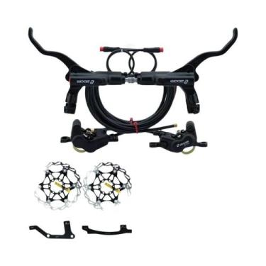 Imagem de Freio Hidráulico a Disco De 4 Pistões HB-876E 160 180 ZOOM Preto E Ver