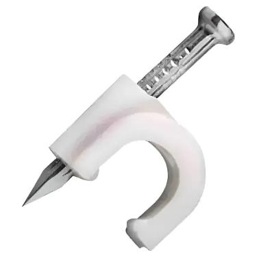Imagem de Fixador Fio Branco Coaxial Grampo Utilidade Multiuso - Organização E Acabamento Profiss...