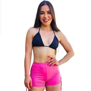 Imagem de Shorts Feminino Curto Shortinho Fitness Legguing Saída Praia Cintura A