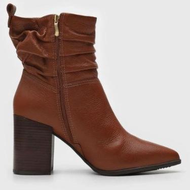 Imagem de Bota Feminina Slouchy Salto Grosso Bottero - Caramelo-Feminino