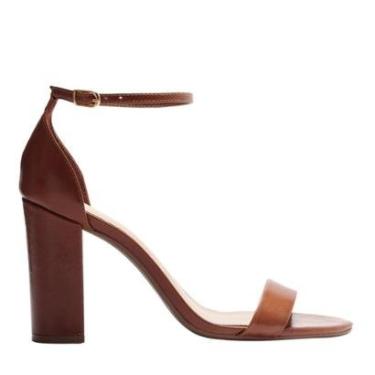 Imagem de Sandália Feminina Couro Salto Bloco Alto Isabelli Arezzo-Feminino