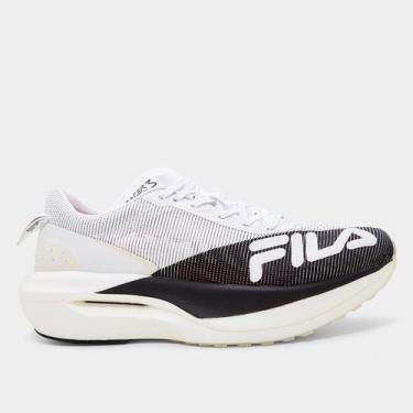 Imagem de Tênis Fila Racer Carbon 3 Feminino, Branco, Preto, 38