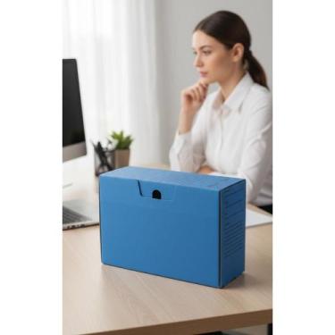 Imagem de Arquivo Morto Ofício Plástico Polionda Azul 10 Unid. - Congratulations