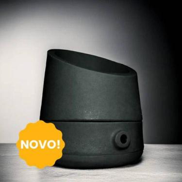 Imagem de Vaso De Planta Brota Auto Irrigável 25cm Basalto Copo De Leite P Raiz 