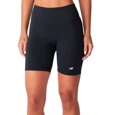 Imagem de Shorts Feminino New Balance Harmony High Rise 6 Preto, Preto, GG
