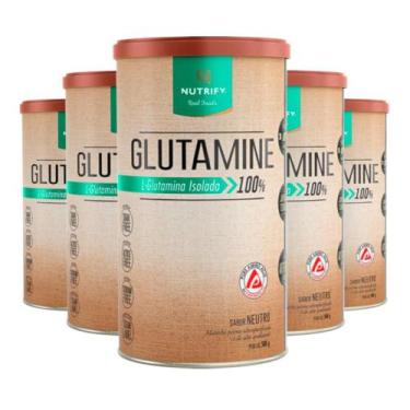 Imagem de Kit 5 Glutamine L-Glutamina Isolada Neutro Nutrify 500g