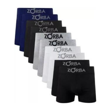 Imagem de Kit 4 Cuecas Zorba Sem Costura Em Algodão Cotton Modelo Boxer Box Algo