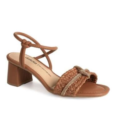 Imagem de Sandália Dakota de Salto Bloco Metalizada Feminina Y9743-Feminino