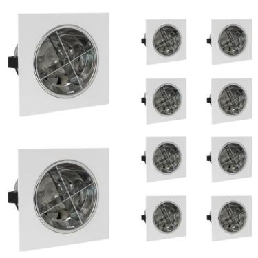 Imagem de 30 Luminária Embutir Compacta E27 Com Aleta Para 2 Lâmpada - PEDLED