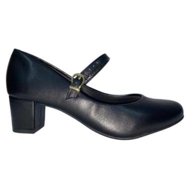 Imagem de Sapato beira rio salto bloco ref:4777.475 feminino, Preto, 37