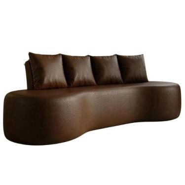 Imagem de Sofa 3 Lugares Organico 210 cm Ibiza material sintético Vazzano - Dmon