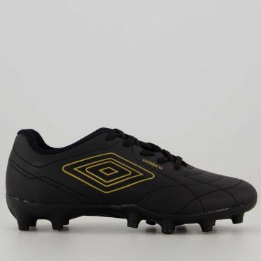 Imagem de Chuteira Umbro Class Footballer Campo Juvenil Preta e Dourada-Unissex