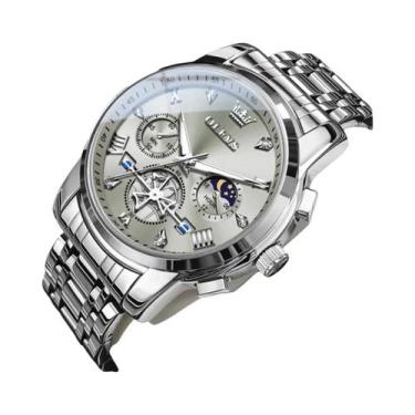 Imagem de Relógio De Quartzo Masculino Luxuoso E À Prova d'Água OLEVS, Multifunc