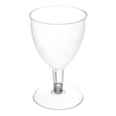 Imagem de Taça De Vinho Pit 170 Cristal 170ml Plastilânia - 20 Unidade Cor Incol