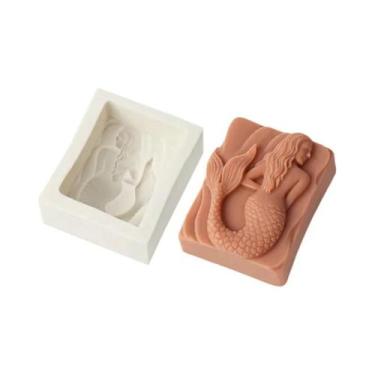 Imagem de Molde De Silicone 3D Sereia Deusa Do Oceano Para Sabonete, Resina, Cho