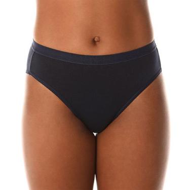 Imagem de Calcinha Cavada Lithos Cotton Adulto Firmeza e Conforto DeMillus, Pret