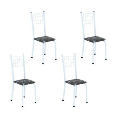 Imagem de Kit 4 Cadeiras Tubular 95x37x40 Cm Dany - Soma Móveis