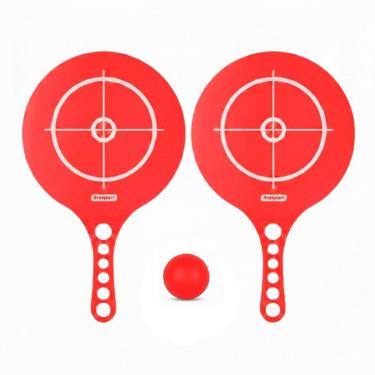 Imagem de Kit Jogo Frescobol 2 Raquetes 1 Bola Tênis de Praia-Unissex