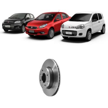 Imagem de Disco de Freio Dianteiro D43B para Fiat Palio 1.0 8V 2011 a 2018 e Uno Vivace 1.0 2010...