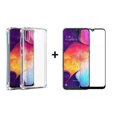 Imagem de Kit Full Protection Samsung A50 Capa Anti Impacto + Película de Vidro 