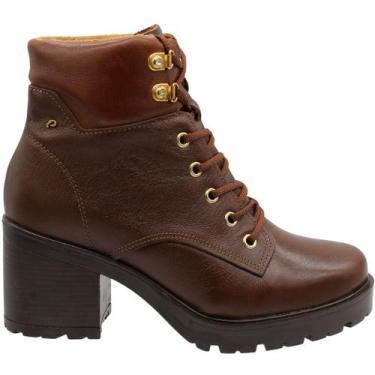 Imagem de Bota Coturno Pegada Levels Tratorada Atoalhada Cadarço Feminina, Casta