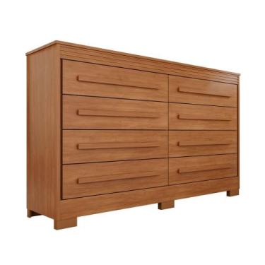 Imagem de Cômoda para Quarto 8 Gavetas Diamante Espresso Móveis