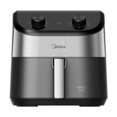 Imagem de Fritadeira Elétrica Midea 5,5 Litros Widemax Preta e Inox FWM55P2 220V