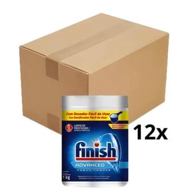 Imagem de Detergente em Pó para Lava-Louças Finish 1Kg com 12 Unidades