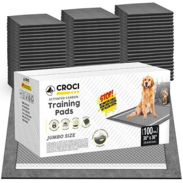 Imagem de Tapetes higiênicos para cães Croci Jumbo 92x92 cm com carvão ativado, 
