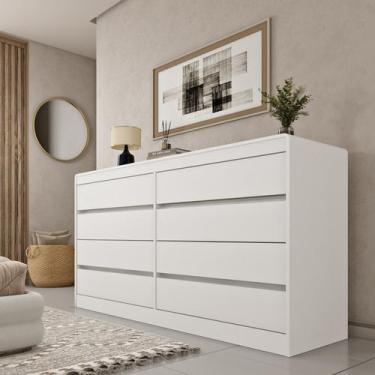 Imagem de Cômoda 8 Gavetas Orgânica Luna 100% MDF 158cm Yescasa