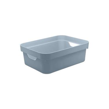 Imagem de Caixa organizadora Ou 10,5L Linha Cube, Azul Glacial