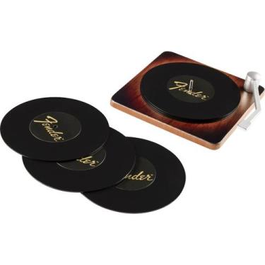 Imagem de Conjunto Porta Copos Fender com Base Toca Discos Sunburst