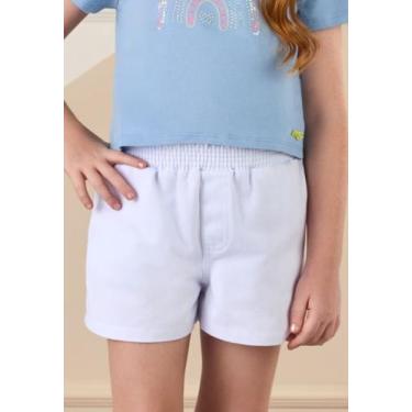 Imagem de Shorts Infantil Branco Menina Mon Sucré, Branco, 4