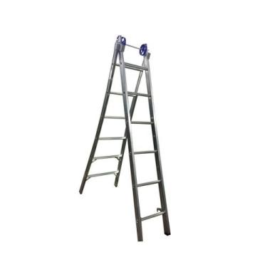 Imagem de Escada Alumínio Extensiva Profissional - Dupla 6 Degraus - 56 - Real E