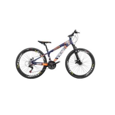 Imagem de Bicicleta Viking Aro 26 Câmbio Importado 21v Vmaxx Roxo Laranja - Viki